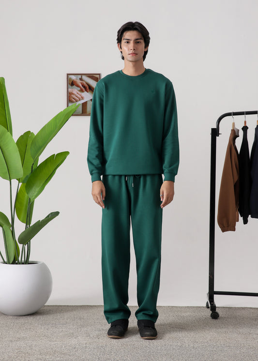 PURE COMFORT COTTON FLEECE FOREST GREEN TRACKSUIT