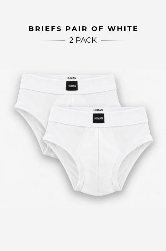 MENS WHITE SEAMLESS BRIEF (PACK OF 2)