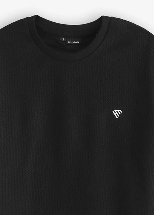 WOMEN BLACK WAFFLE KNIT TRACKSUIT