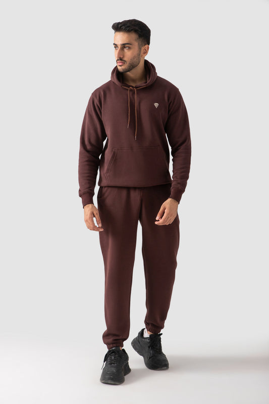 CHOCOLATE BROWN FLEECE CO-ORD SET