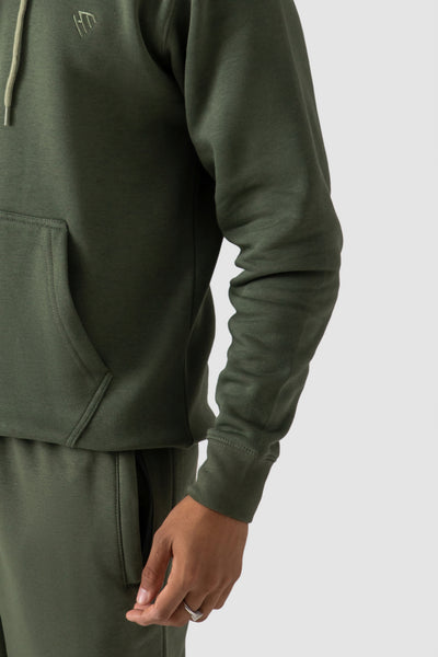 PULLOVER HOODIE-OLIVE GREEN