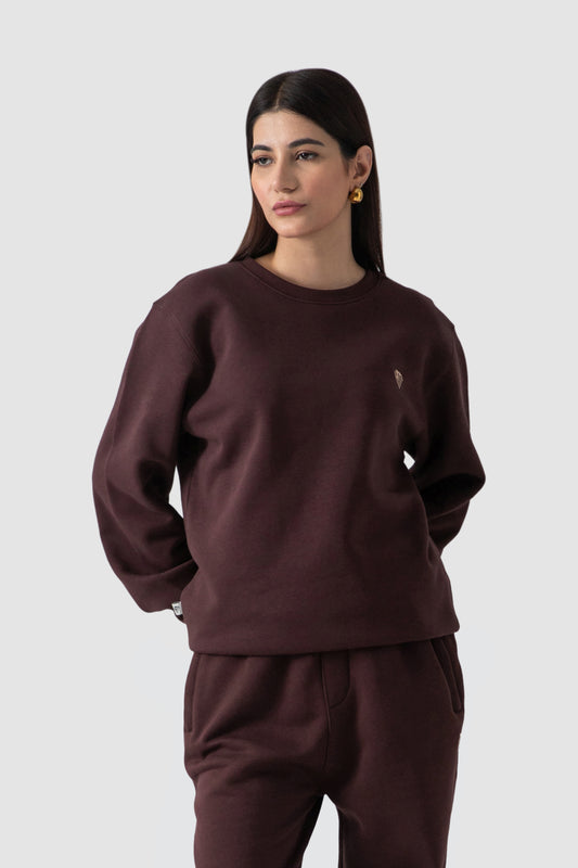 WOMEN CHOCOLATE BROWN SWEATSHIRT