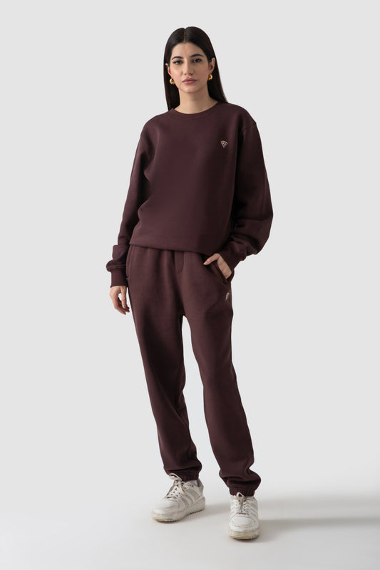 WOMEN CHOCOLATE BROWN SWEATSHIRT