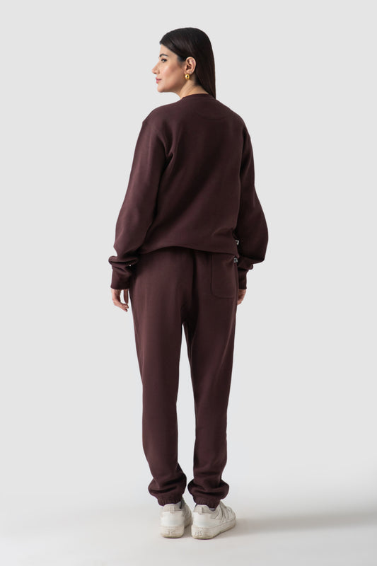 WOMEN JOGGER PANTS-CHOCOLATE BROWN