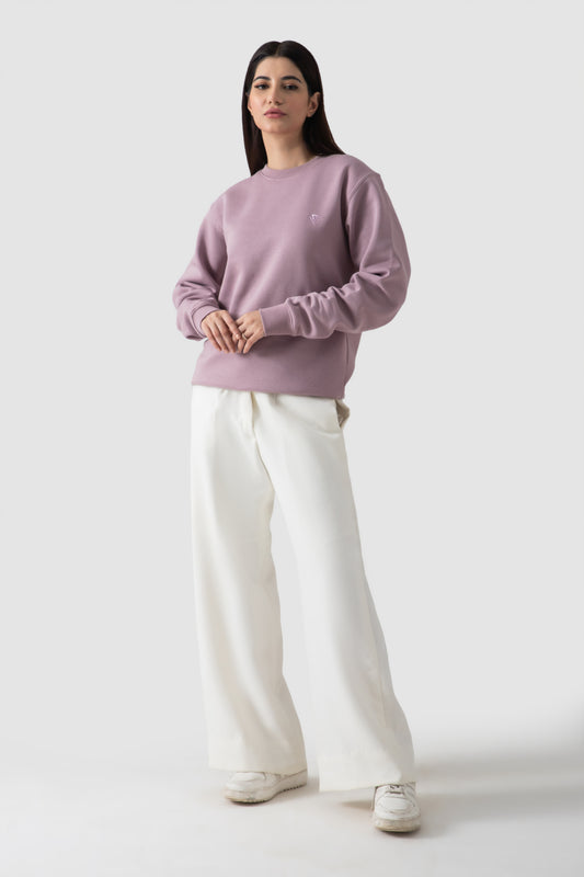 WOMEN MAUVE SWEATSHIRT