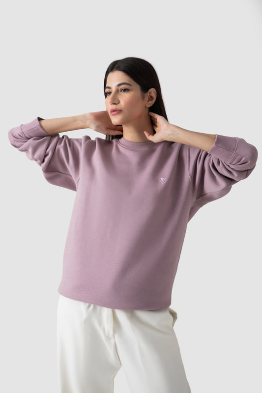 WOMEN MAUVE SWEATSHIRT