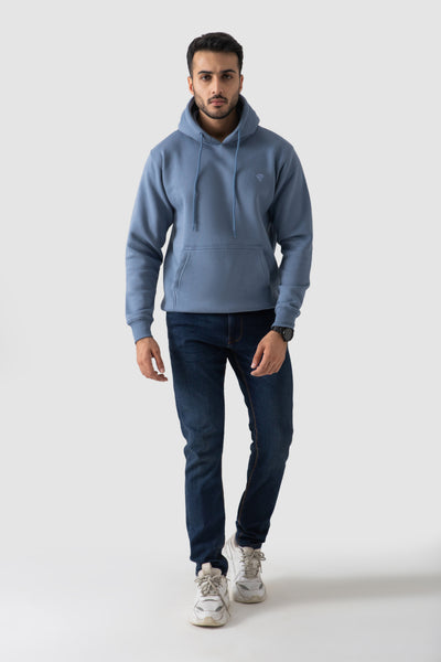 PULLOVER HOODIE-STEEL BLUE