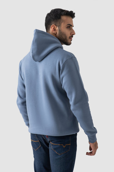 PULLOVER HOODIE-STEEL BLUE