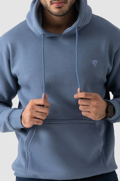 PULLOVER HOODIE-STEEL BLUE