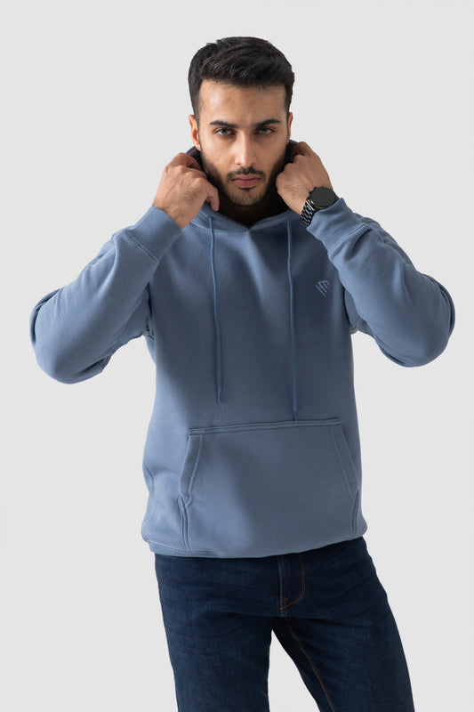 PULLOVER HOODIE-STEEL BLUE