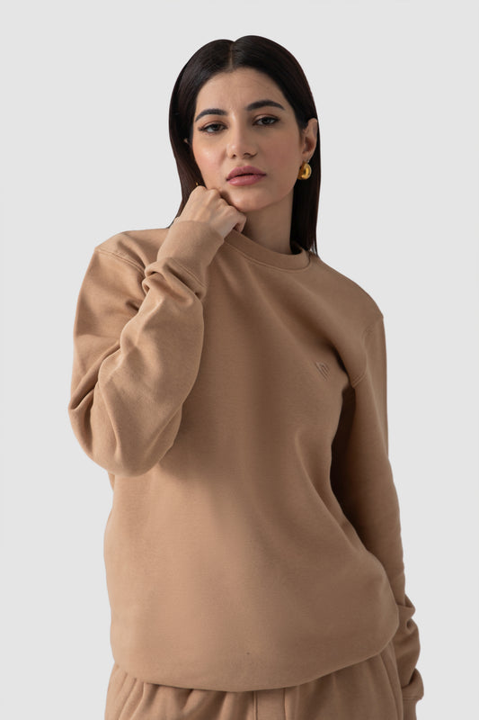 WOMEN CAMEL SWEATSHIRT