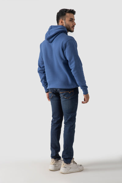 PULL OVER HOODIE - DENIM BLUE