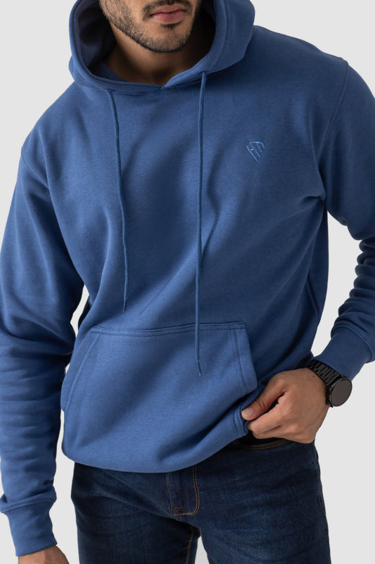 PULLOVER HOODIE - DENIM BLUE