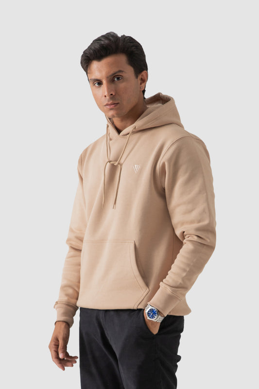 PULLOVER HOODIE-CAMEL