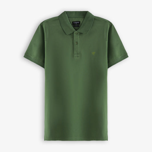 WOMEN SAGE GREEN BASIC POLO